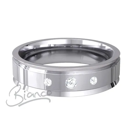 Patterned Designer White Gold Wedding Ring - Beaute